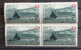 1948 Schweiz 4-Block 10 postfrisch