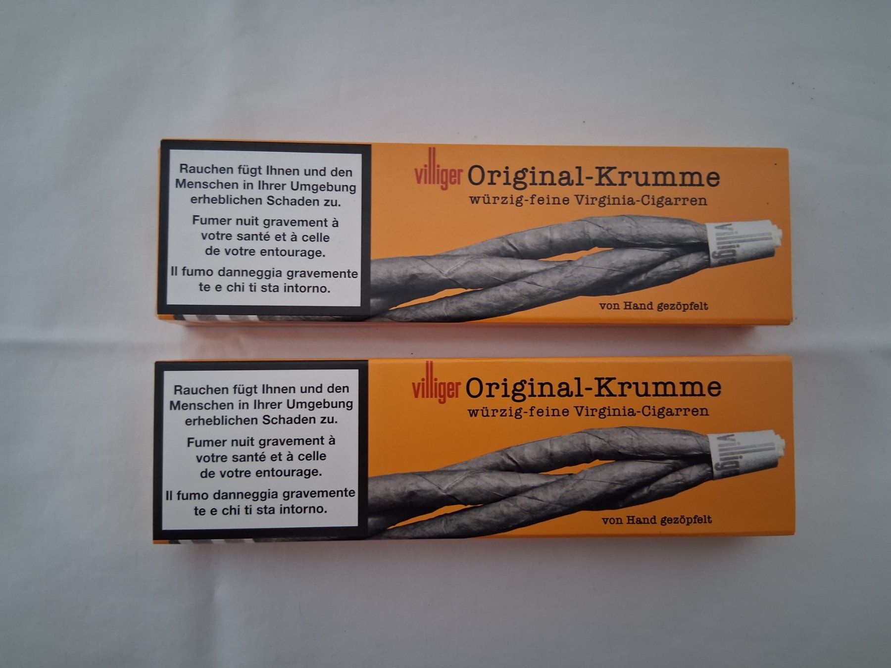 Villiger Zigarren: Villiger Original Krumme  2x 1x6 – Neu und originalverpackt aus Bonaduz von Motz