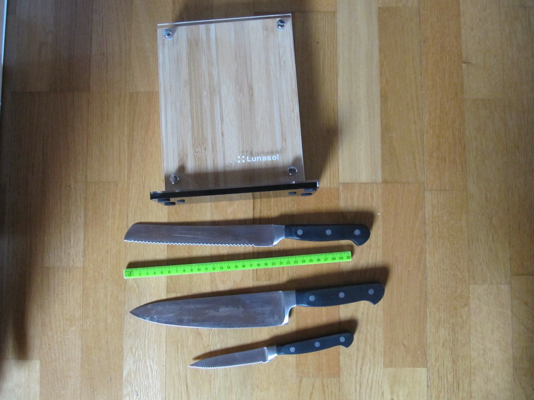 Messer: Messerblock mit 3 Küchenmessern, Lunasol Kitchenware – Neu (gemäss Beschreibung) aus Würenlos von Carabella0 1
