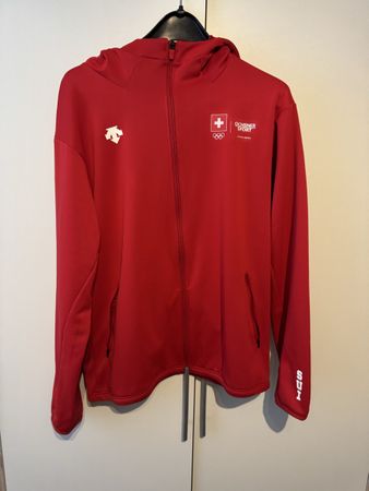 Rote Descente Jacke, Olympia Team, Gr. L