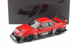 Nissan Skyline R34 GT-R LBWK 2020 rot/schwarz 1:18 Gt Spirit