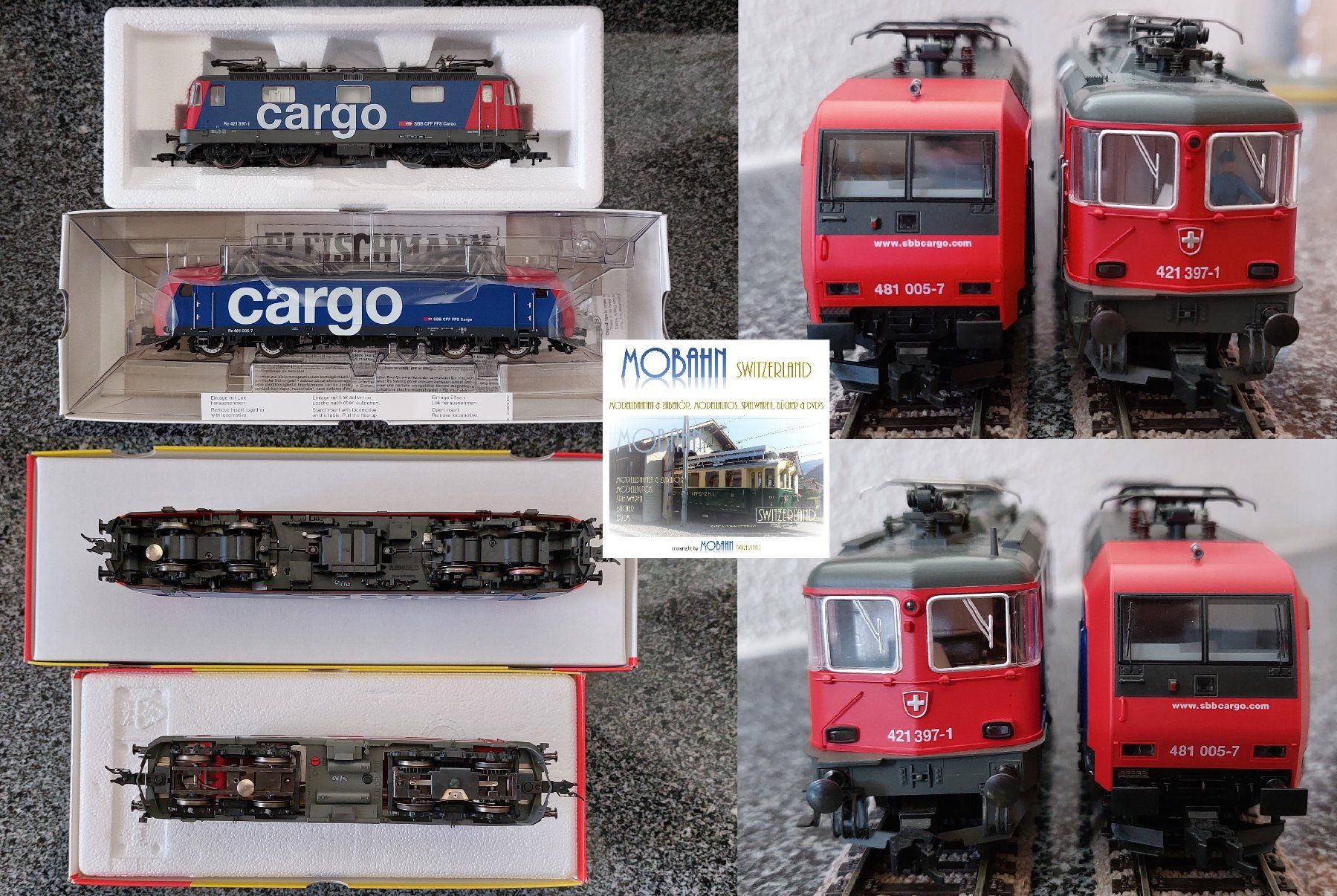 Fleischmann Trains électriques: Fleischmann - Mehrfachtraktion SBB Cargo BR 481/Re 421 – Neuf (Voir description) à Rotkreuz par MOBAHN-1zu87 5