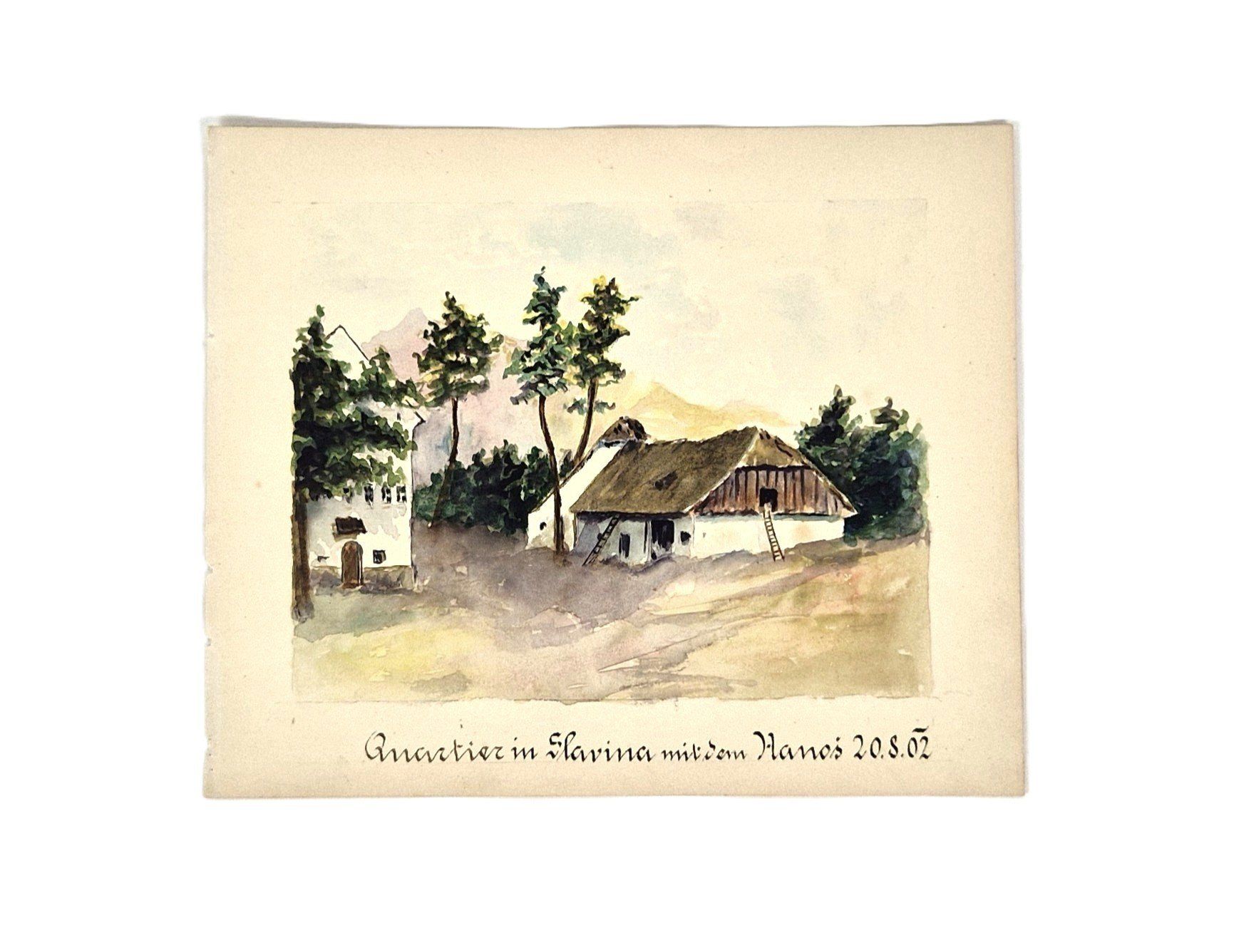 Foto & Immagini: 3 alte Bilder: Lithografie/Radierung/Aquarell – Usato da Basel venduto da Restwert_Basel 4