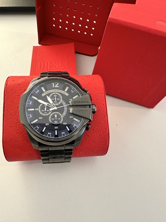Diesel Herrenuhr Chronograph Edelstahl DZ-4329 Top Zustand 3