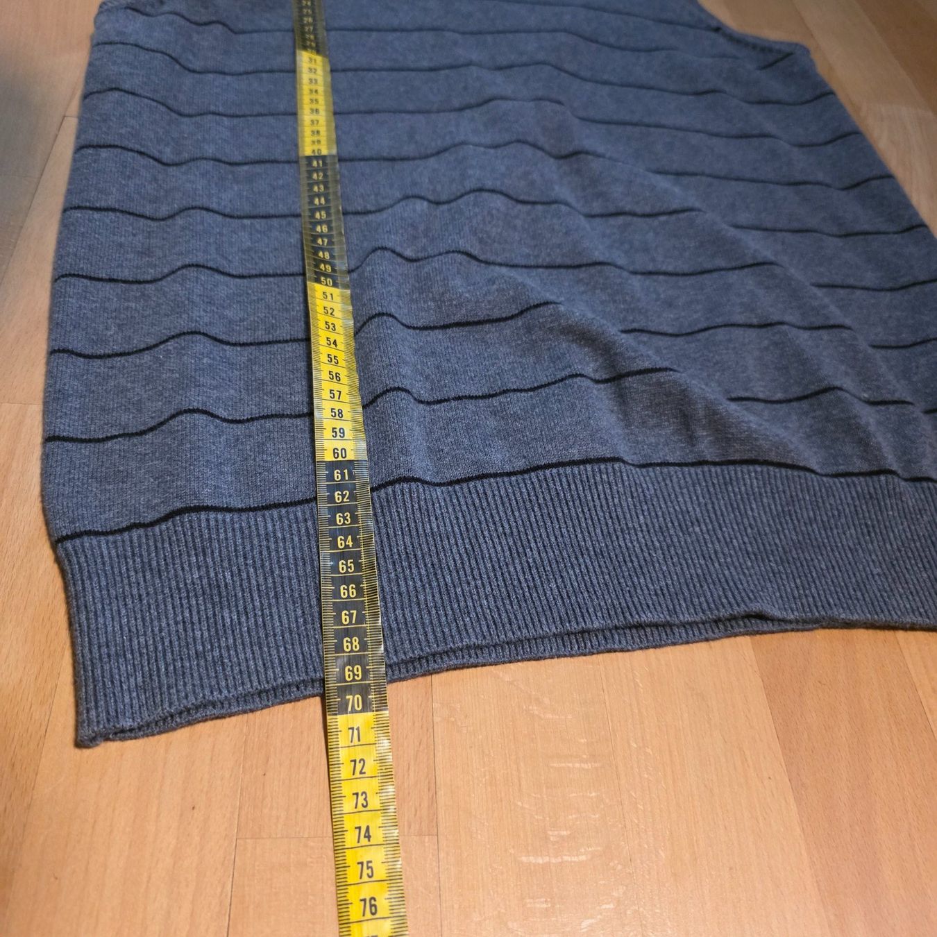 C&A Gilet & Giacche senza maniche: C&A Baumwoll Pullunder Gr. M Grau gestreift – Usato da Wald ZH venduto da CapLux 3