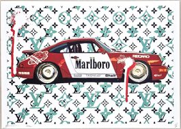 Death NYC Ed Pop Art Druck " Vuitton Marlboro Porsche