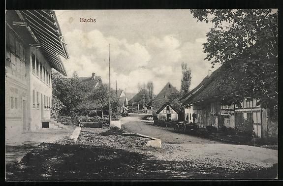 Cartoline postali: AK Bachs, Idyllische Partie im Ort – Usato da Berlin venduto da bartko-reher