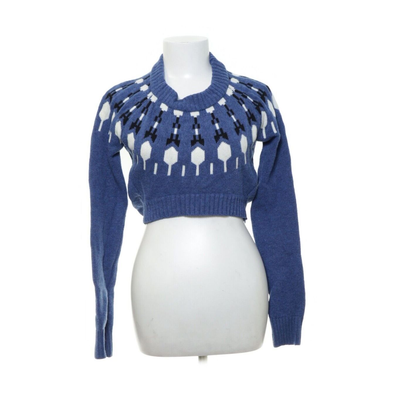 Maglioni & Felpe: Carin Wester, Pullover, crop: 32/34 Blau/Weiß/Schwarz Strick – Usato da Lichtensteig venduto da mosovi
