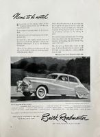 Buick cars - Alte Werbung / Ancienne publicité 1948
