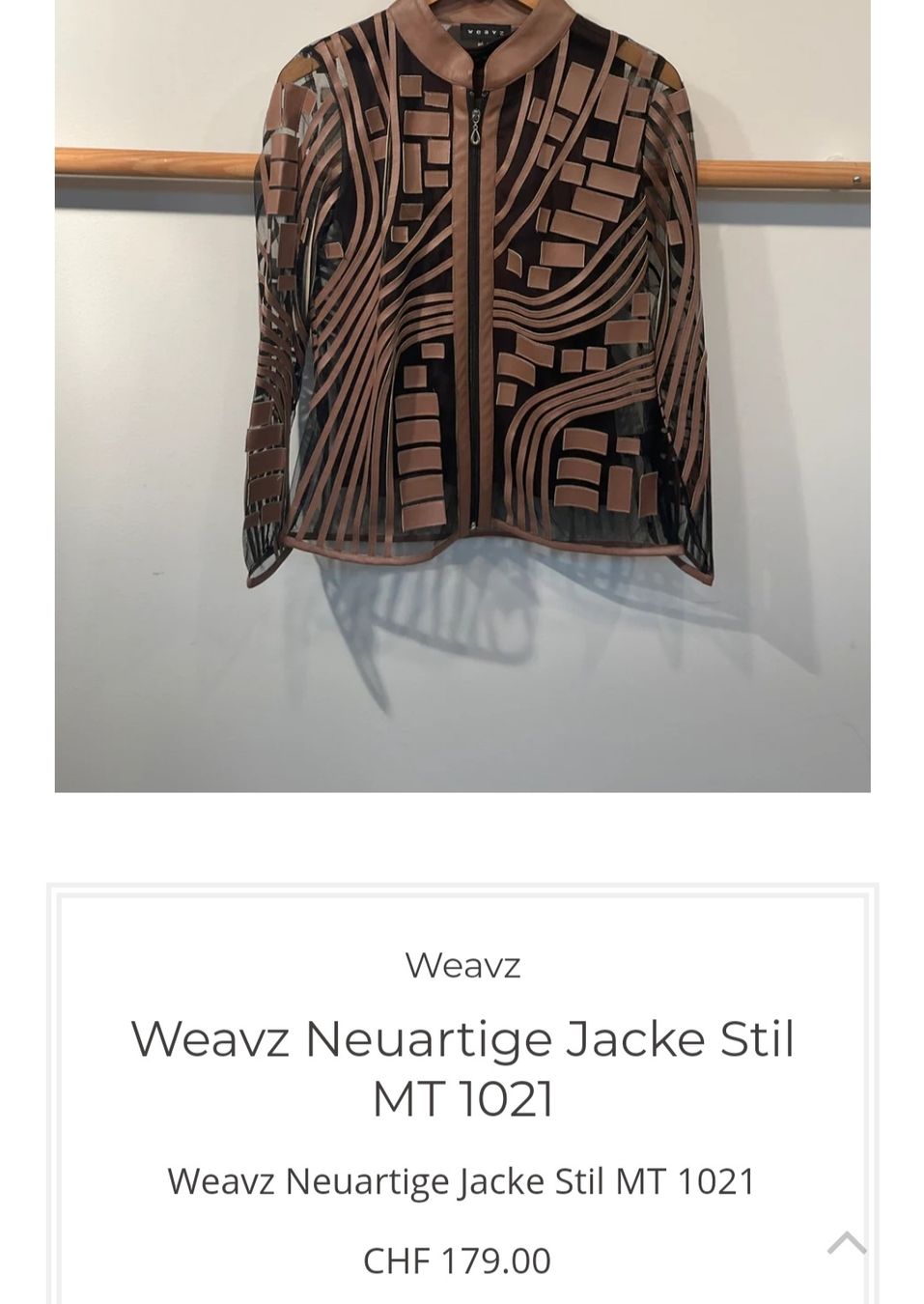 Giacche: Weavz Lederjacke Gr. M/S  ausgefallen & stylish – Nuovo (secondo la descrizione) da Ibach venduto da ole_6whn 3