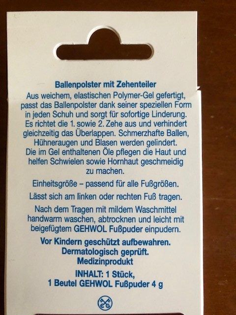 Pedicure: Ballenpolster mit Zehenteiler – Nuovo e nell'imballaggio originale da Nottwil venduto da Frontal 1