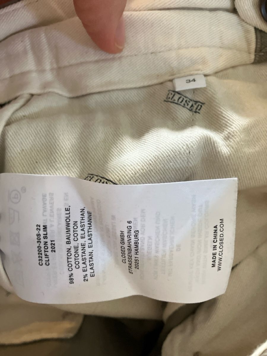 Closed Hosen: Herren Hose CLOSED CLIFTON SLIM Grösse 34 grau  – Gebraucht aus Zürich von Lagoon 4