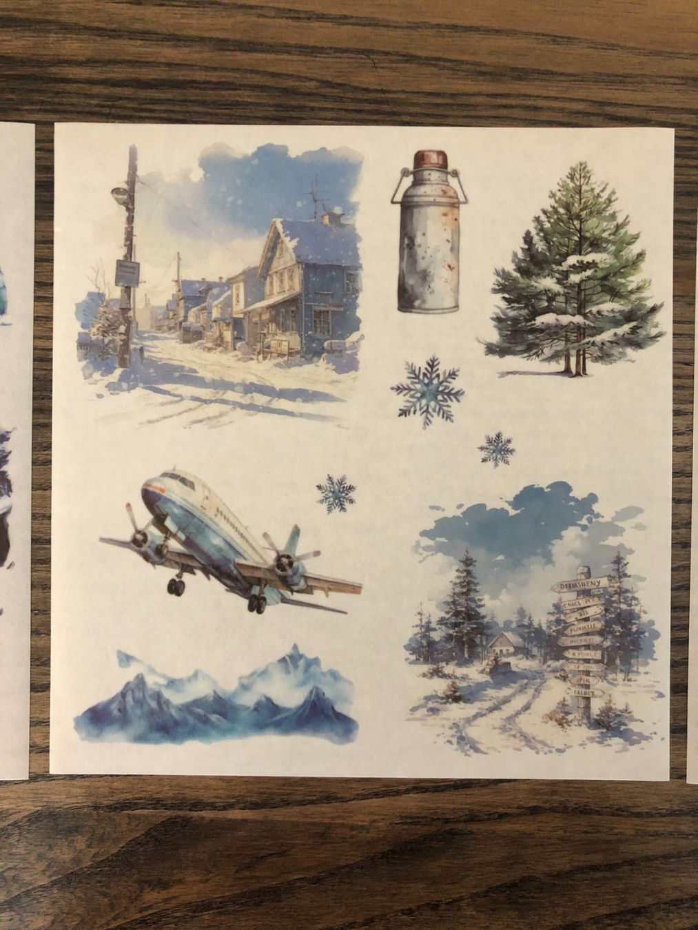 Sticker: Sticker Aufkleber Scrapbook Berge Winter Schnee – Nuovo (secondo la descrizione) da Berg am Irchel venduto da Zweiti_Chance 2