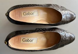 Eleganter Damen-Lederschuhe, Gabor, dunkelbraun, Grösse 6½