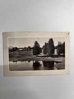 Alte gelaufene Ansichtskarte Landschaft mit Haus und See