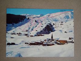 AK Rueras Sedrun gegen Skigebiet von Milez 1985