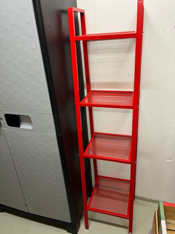 Etagère rouge métal, 4 niveaux style industriel. | Kaufen auf Ricardo