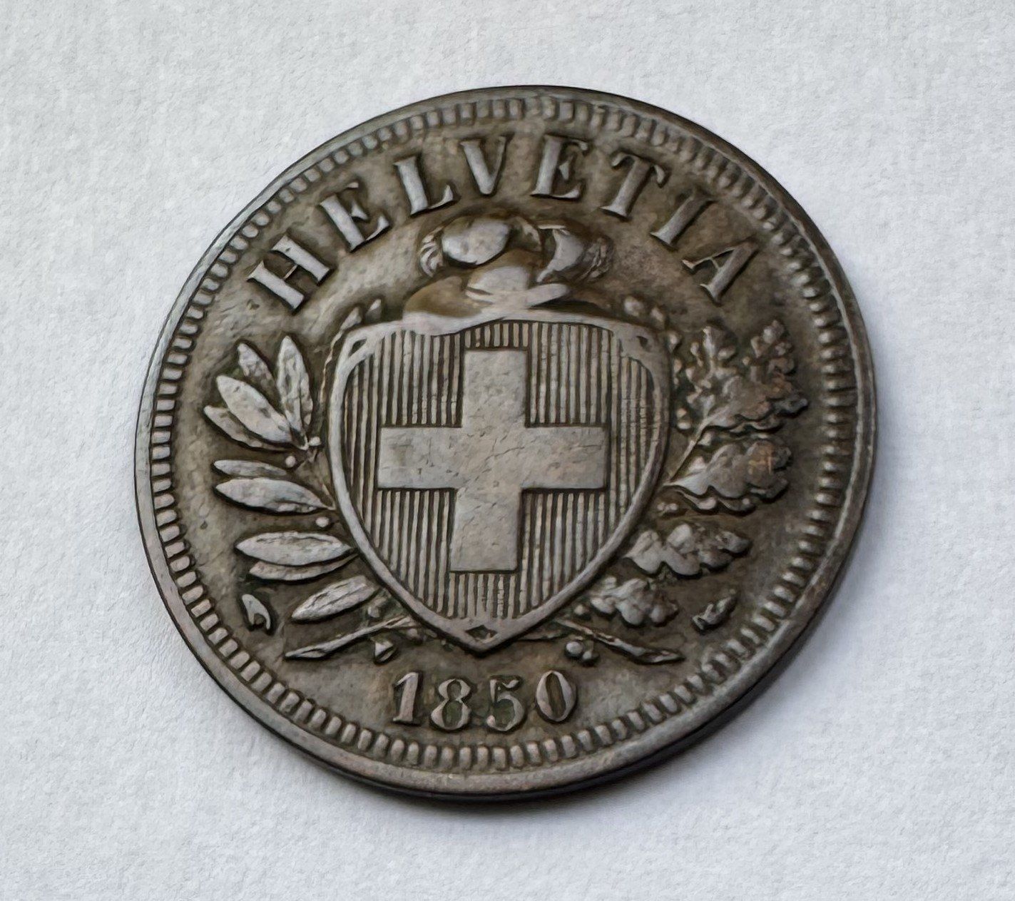 Tutti le monete: 1850 2 Rappen -unz – Usato da Kirchberg SG venduto da Helveticus00