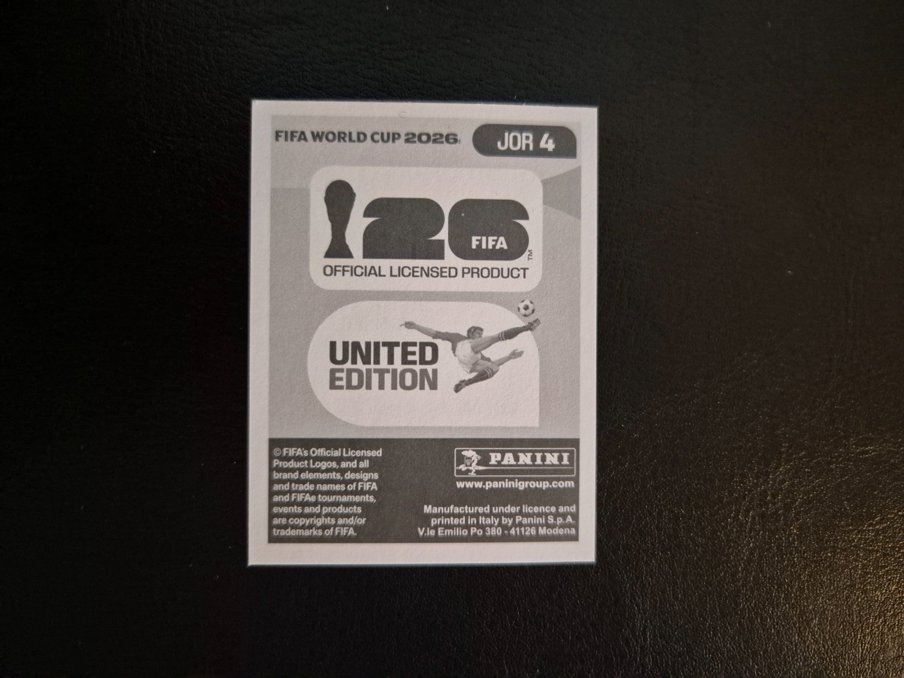 Panini Carte collezionabili: Panini WM 26 JOR 4 – Nuovo (secondo la descrizione) da Rorschacherberg venduto da AJ3108 1