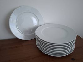 10 Essteller weiss - guter Zustand