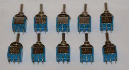 10 Kippschalter 6 Pin EIN/AUS/EIN