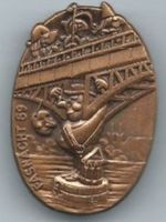 Fasnachtsplakette Basel, "Blaggedde" 1989 (Bronce)