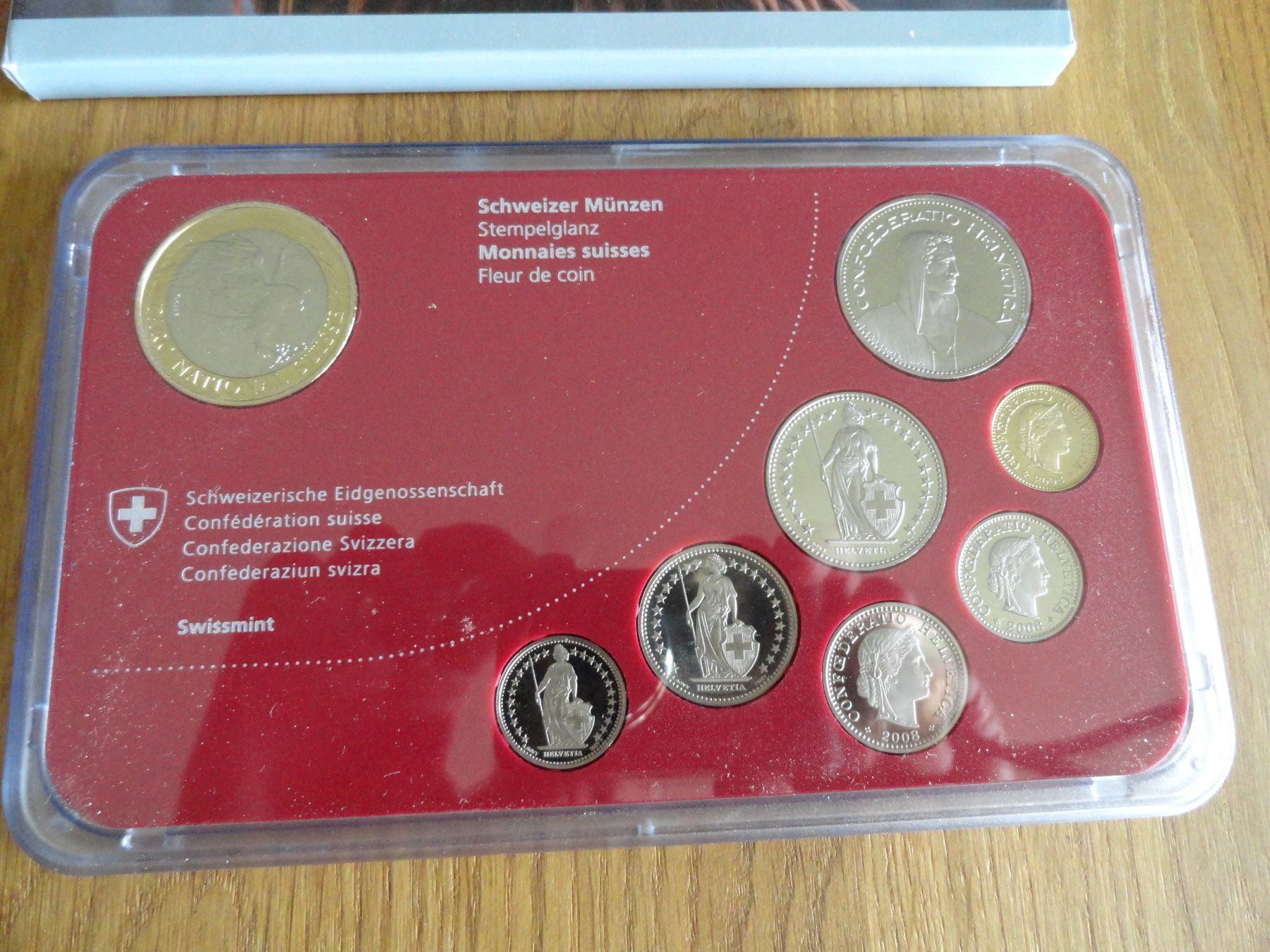Tutti le monete: Schweizer Münzsatz 2008 - Steinadler - Stempelglanz – Nuovo (secondo la descrizione) da Gerlafingen venduto da Shiva_74 2