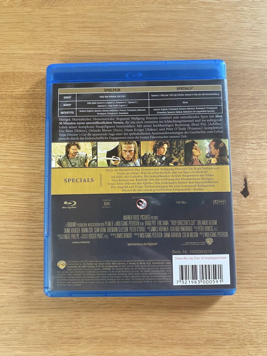 Tutti i DVDs: Troja / Bluray / Brad Pitt – Usato da Herzogenbuchsee venduto da Christen3 1