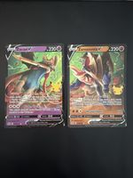 2 Pokemon Karten Zacian V und Zamazenta V