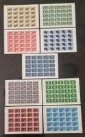 1858/59 : Nr. 334-338 +345 - 348 im Bogen ** KP 275.--