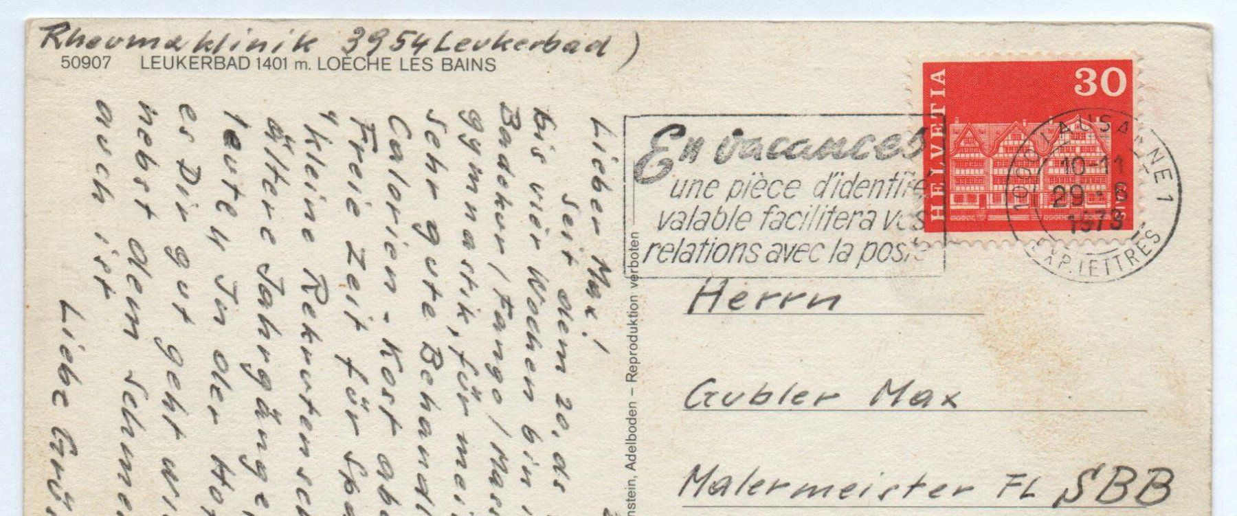 Cartoline postali: LEUKERBAD Loèche les Bains – Usato da Jona venduto da philajona 1