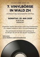 Tischmiete Vinylbörse Villa Flora in Wald vom 25. Mai 2025