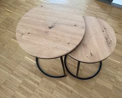 Stubentisch, rund und zweiteilig