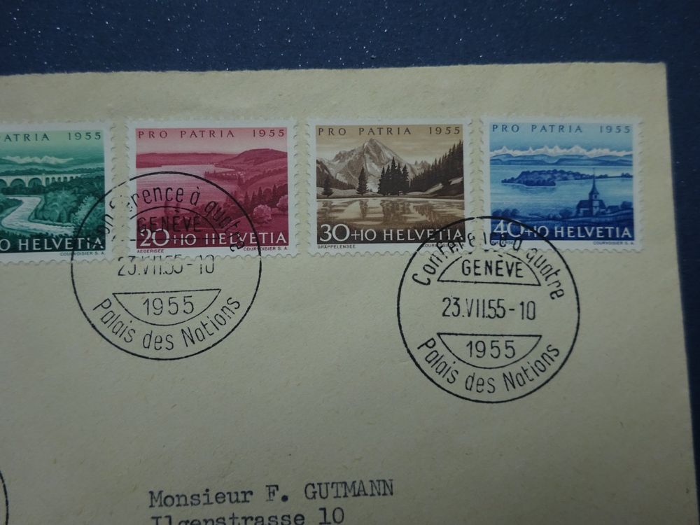 1955 Pro Patria Satzbrief Mit Sonderstempel | Kaufen Auf Ricardo