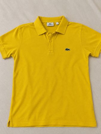 Polo Lacoste jaune pour homme taille L