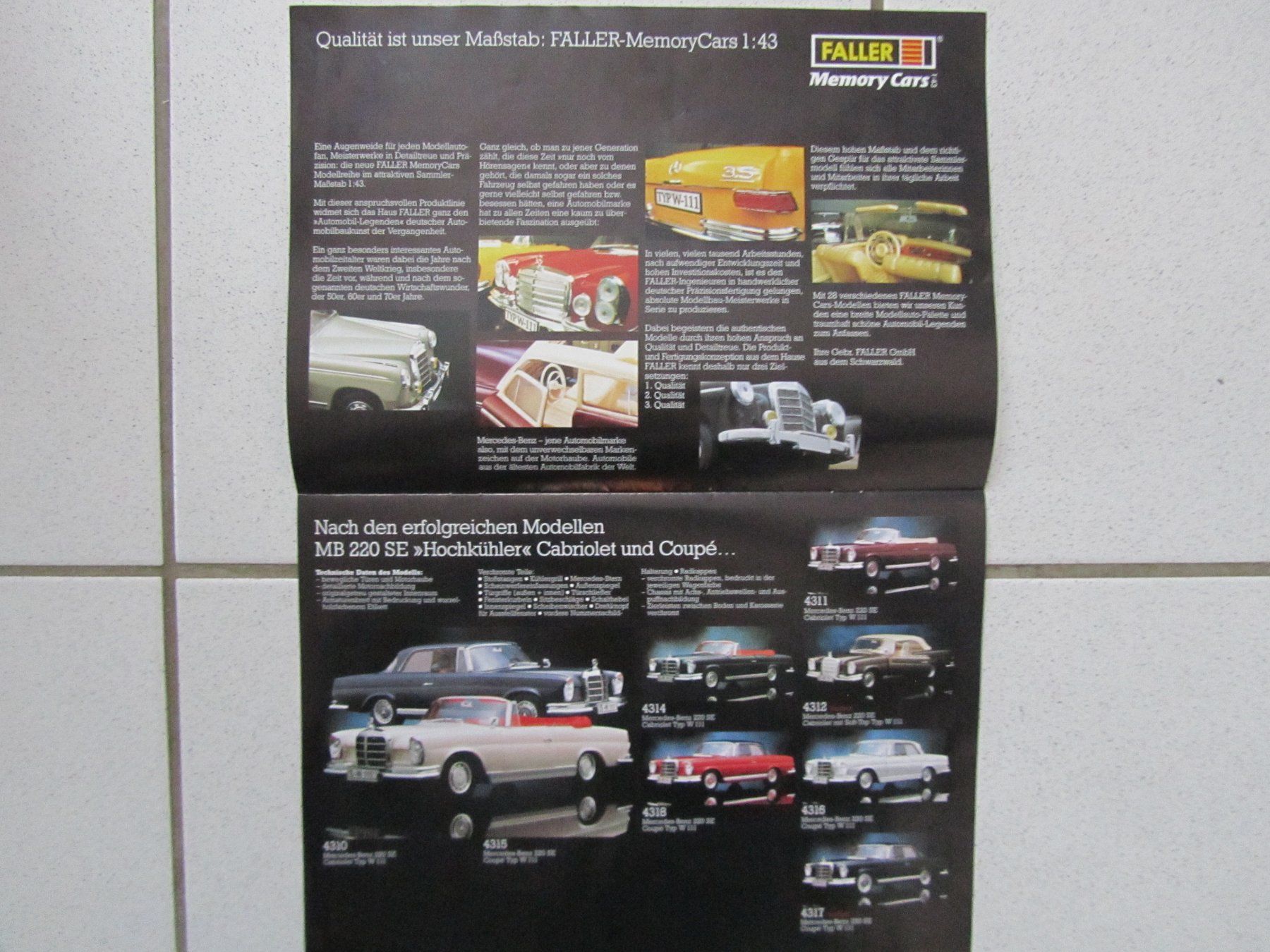 Faller Modellini d'auto: Faller, Automodell-Katalog, 1996, made in Germany – Usato da Weiningen ZH venduto da dietsch57 3
