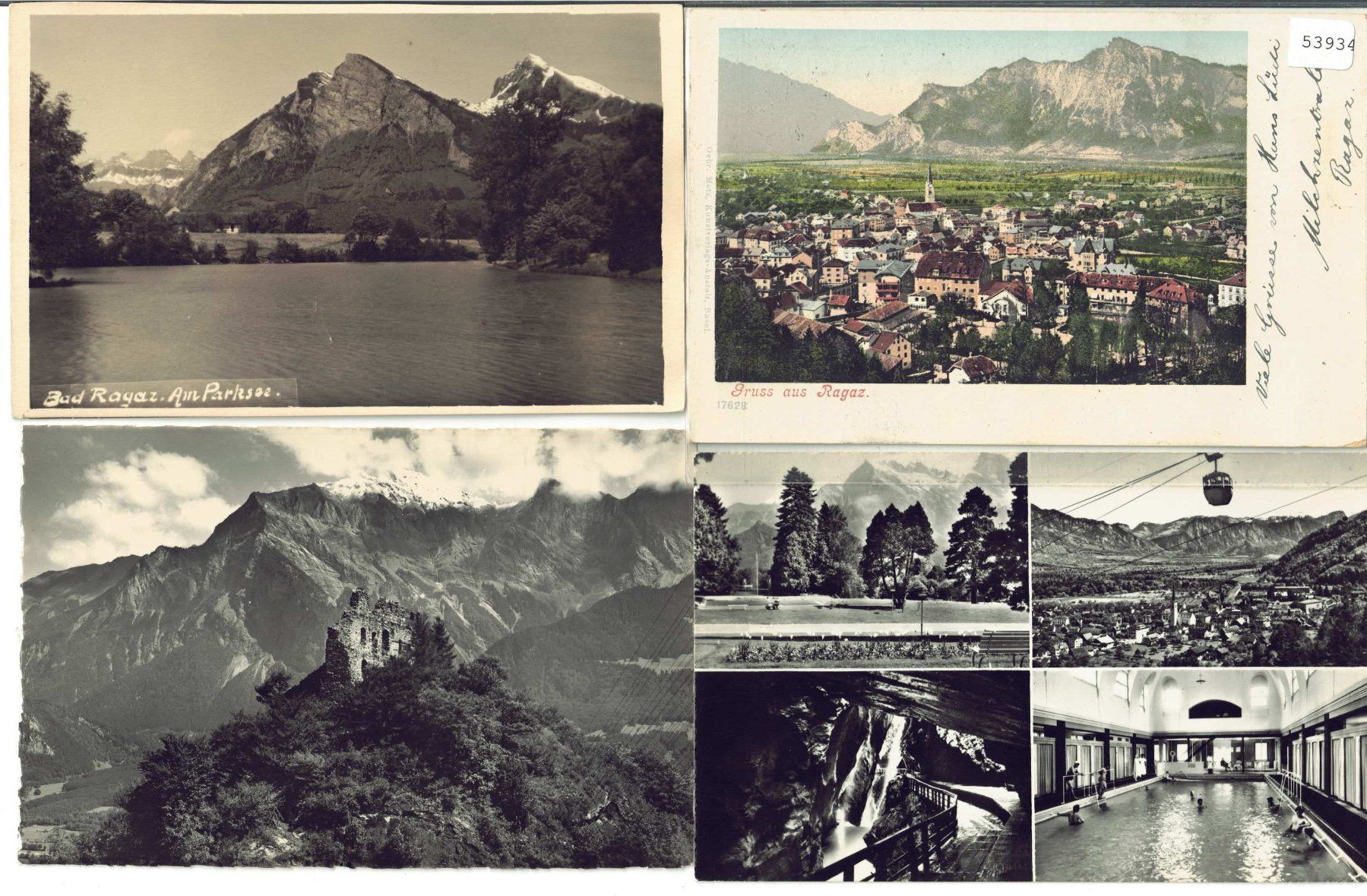 Ansichtskarten: 4 AK - Bad Ragaz – Gebraucht aus Ettingen von Kartenplanet