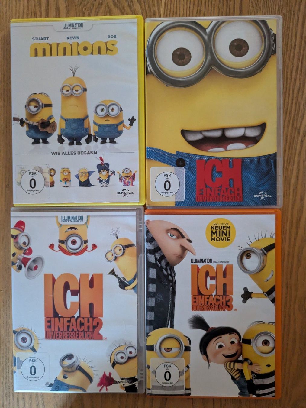 Tutti i DVDs: Minions 1, 2 & 3 Collection (4 DVDs) – Usato da Männedorf venduto da Pacer19