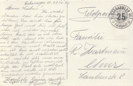 Militär-Feldpostkarte-Stempel-Fliegerabwehr-Estavayer-1940