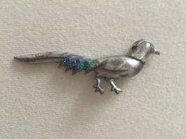 Brosche Paradiesvogel