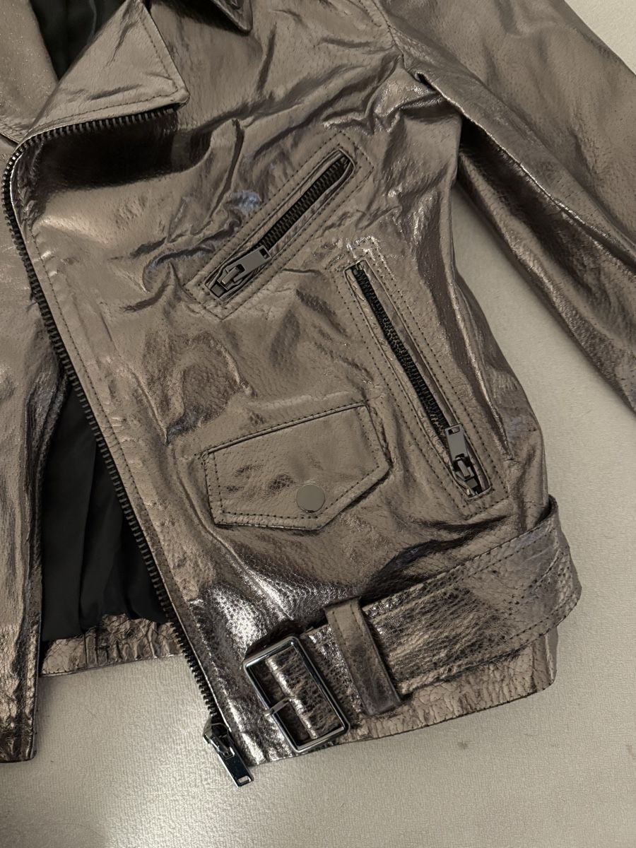 Zara Jacken: Bikerjacke Metallic Silber, ZARA, Grösse S – Gebraucht aus Zürich von vallup_9 1