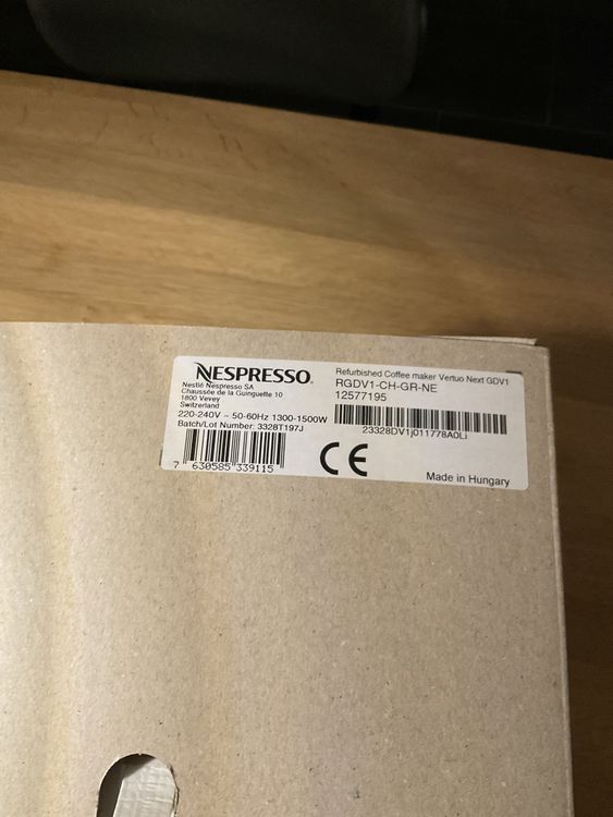 Kaffeemaschinen & Espressomaschinen: Kaffee Maschine Nespresso Vertuo Next GDV1 – Neu und originalverpackt aus Bubikon von piznuna 1