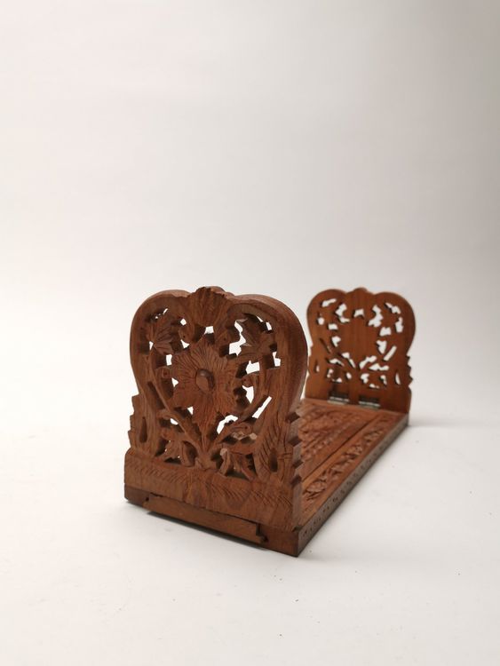 Serre-livres Sculpté En Bois – Forme Crocodile, Objet Déco Vintage