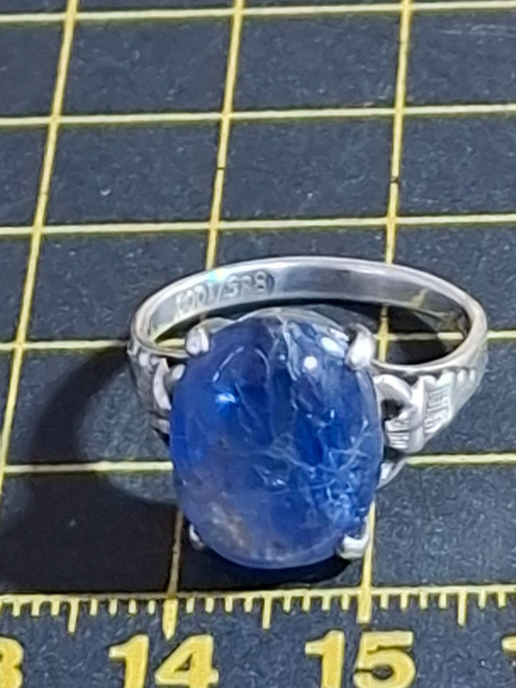 Anelli: Ring S mit Saphircabochon Grösse 54 – Usato da Zwieselberg venduto da Halifaxmendusli 3