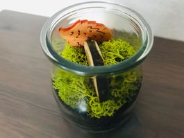 dekoratives Sturzglas - Motiv: Wald & Igel