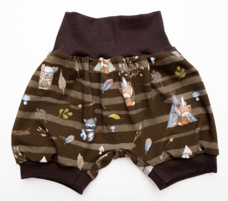 Unisex Kurze Pumphose mit Waldtieren Gr.86/92 - NEU