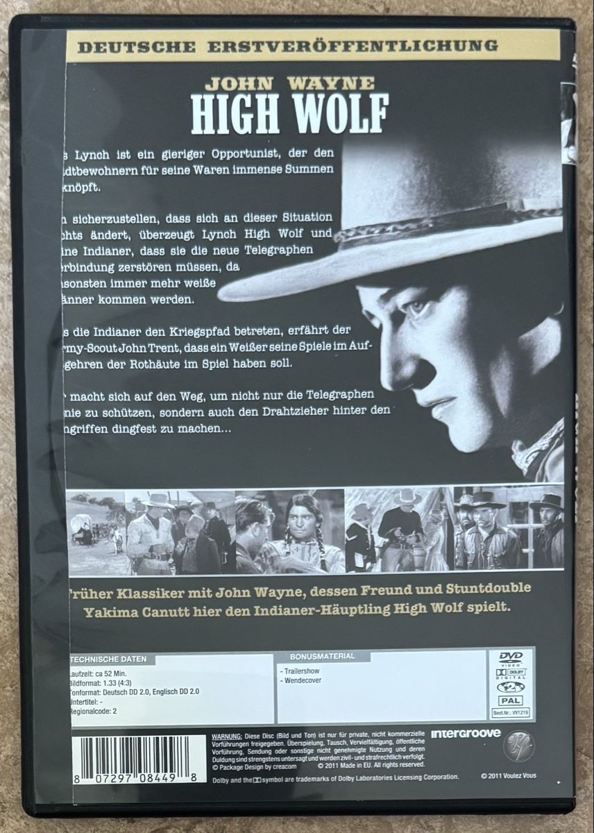 Tutti i DVDs: HIGH WOLF – Nuovo (secondo la descrizione) da Dietikon venduto da AndreaSch01 1