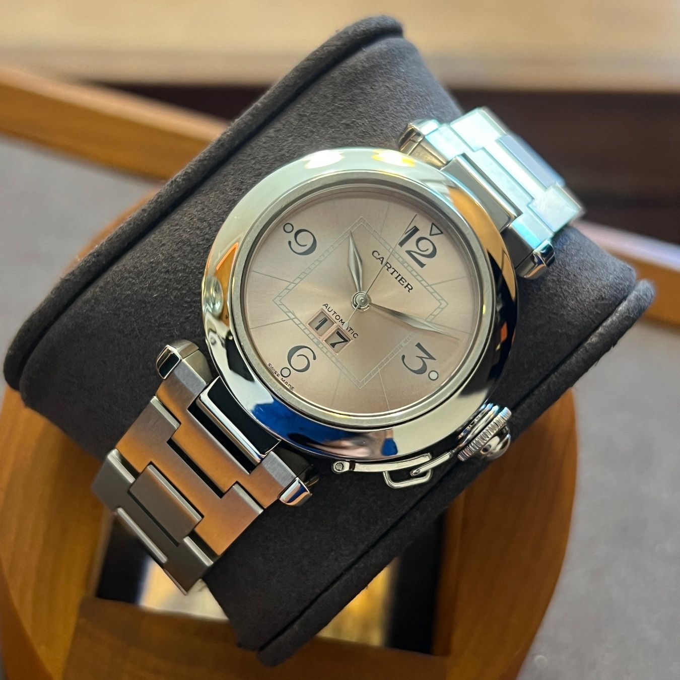 Cartier Montres: Cartier Pasha C Pink Dial Automatic W31058M7 – D'occasion à Carouge GE par Watchaser 8