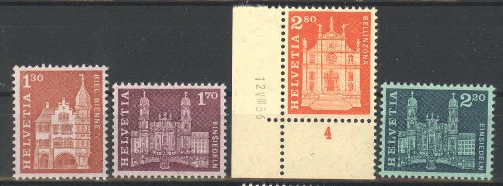 Tutti i francobolli: 1963, Ergänzungswerte Baudenkmäler ** – Usato da Willisau venduto da Vollstempel