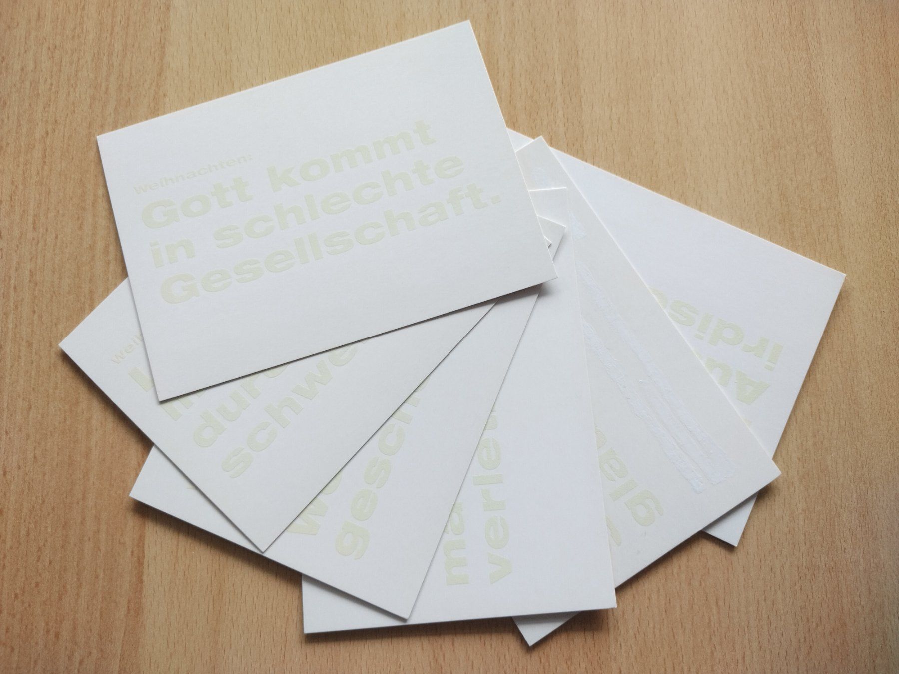 Ansichtskarten: 6 Postkarten / Ansichtskarten fluoreszierend / Weihnachten – Neu (gemäss Beschreibung) aus Jona von Argus36 2